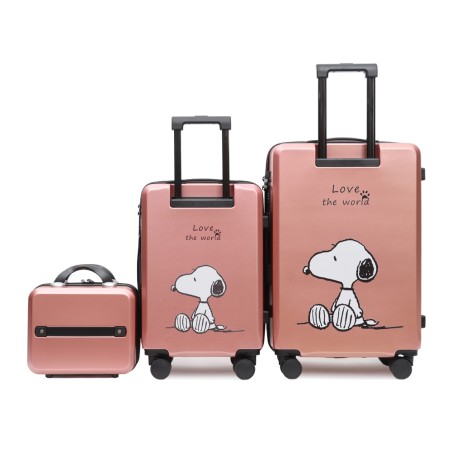 خرید ست چمدان کودک Disney Land Baby طرح Snoopy رزگلد