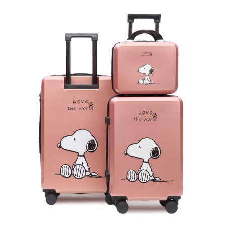 ست چمدان کودک Disney Land Baby طرح Snoopy رنگ رزگلد